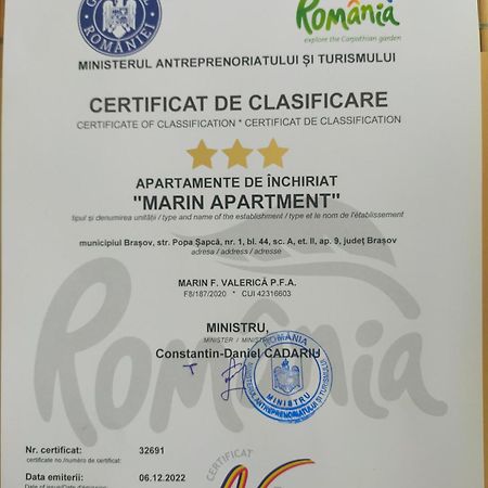 Marin Hotel Apartment Брашов Экстерьер фото